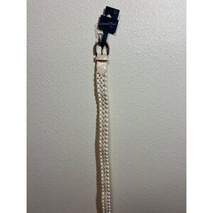 NWT Universal Thread Belt Woven Faux Leather Retro Y2K Off White Size XXL